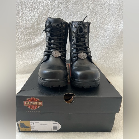 Harley Davidson Women’s Inman Mills Boot Black - Picture 2 of 9
